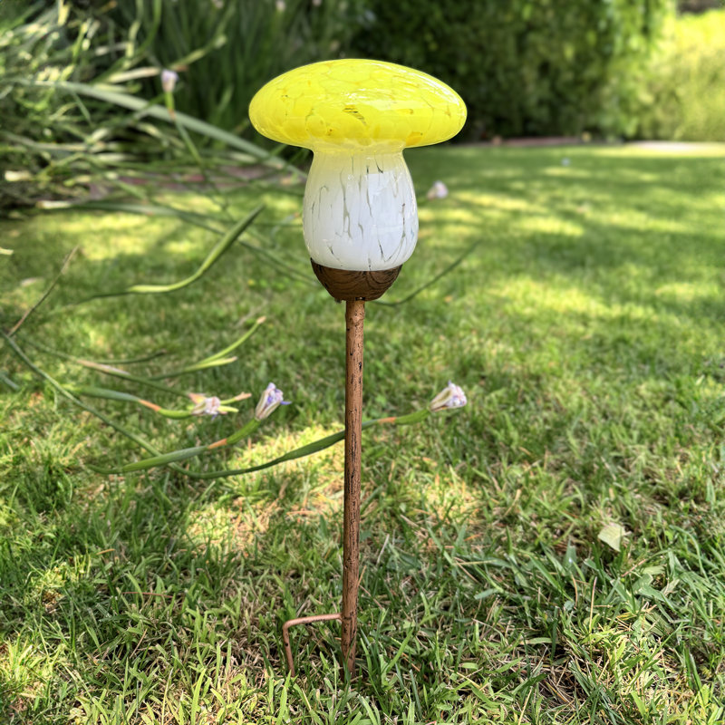 Piquet de champignon solaire Exhart, 4,5 x 18 po, Jaune