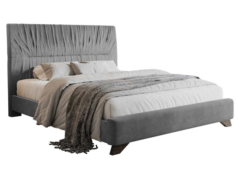 Atworth Upholstered Bed, Grey, 160 x 200 cm