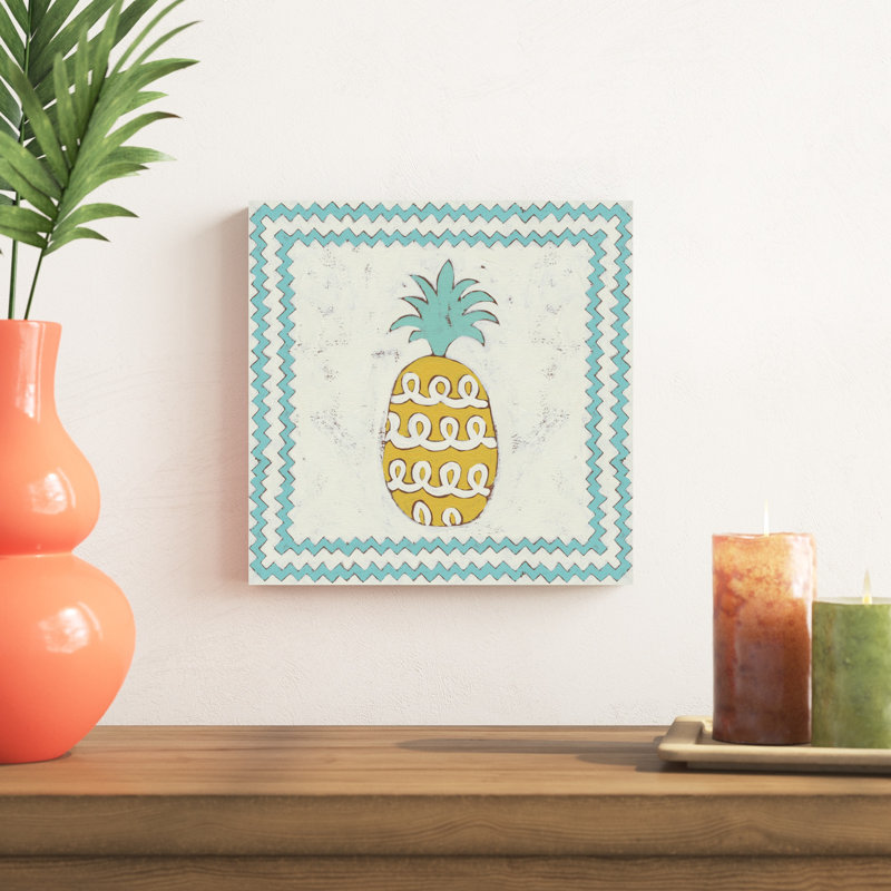 Ananas vacances IV, H 12 po x l 12 po x P 1,25 po