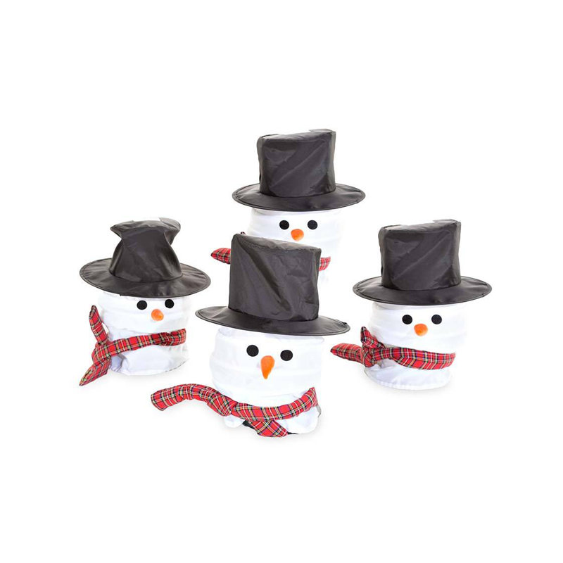 Snowman Path Light Covers, Set Of 4
