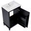 Meuble-lavabo de salle de bain 20 po, design contemporain, lavabo en céramique, rangement riche, porte à fermeture en douceur 20 po avec lavabo - décoration moderne