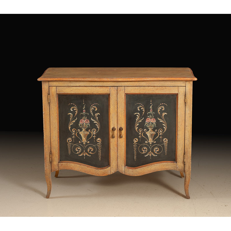 Handcrafted Italian Hand-Painted Two-Door Sideboard