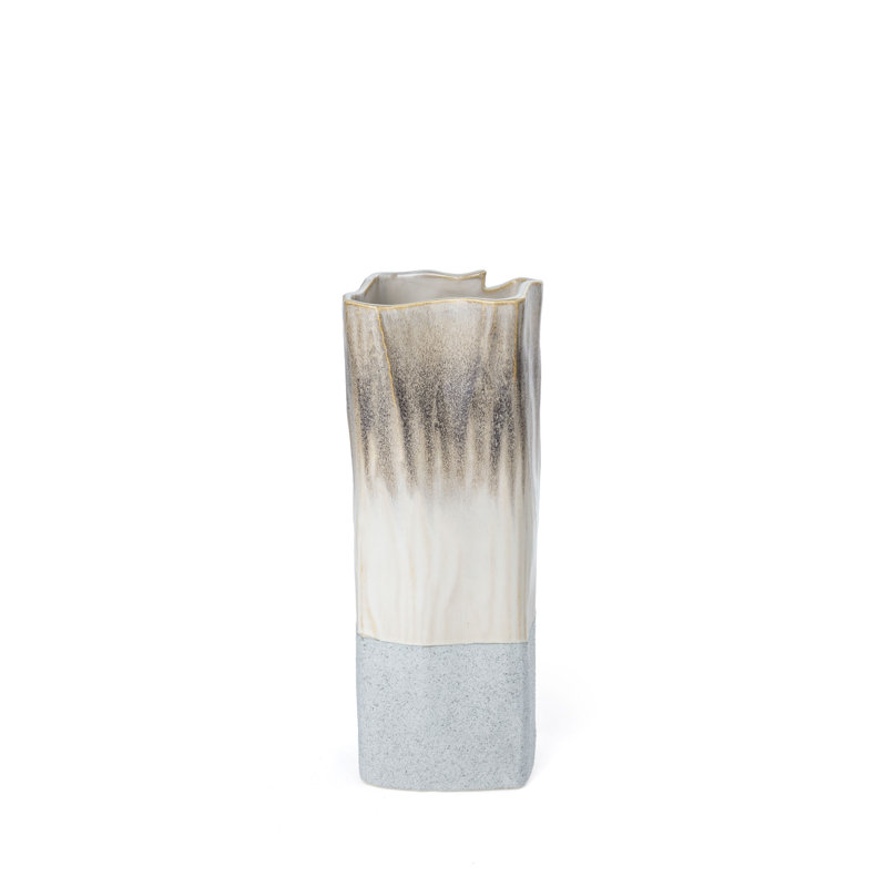 Stathis Handmade Ceramic Table Vase, 12" H x 5" W x 4" D