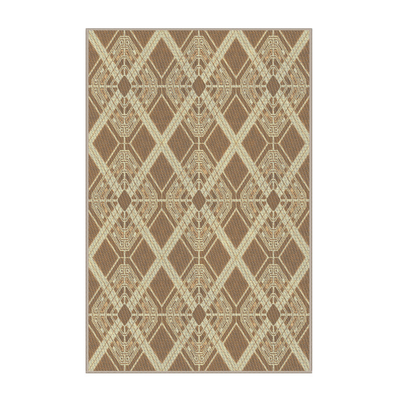 Tapis vert/noir à motifs, Rectangle 3 pi x 5 pi