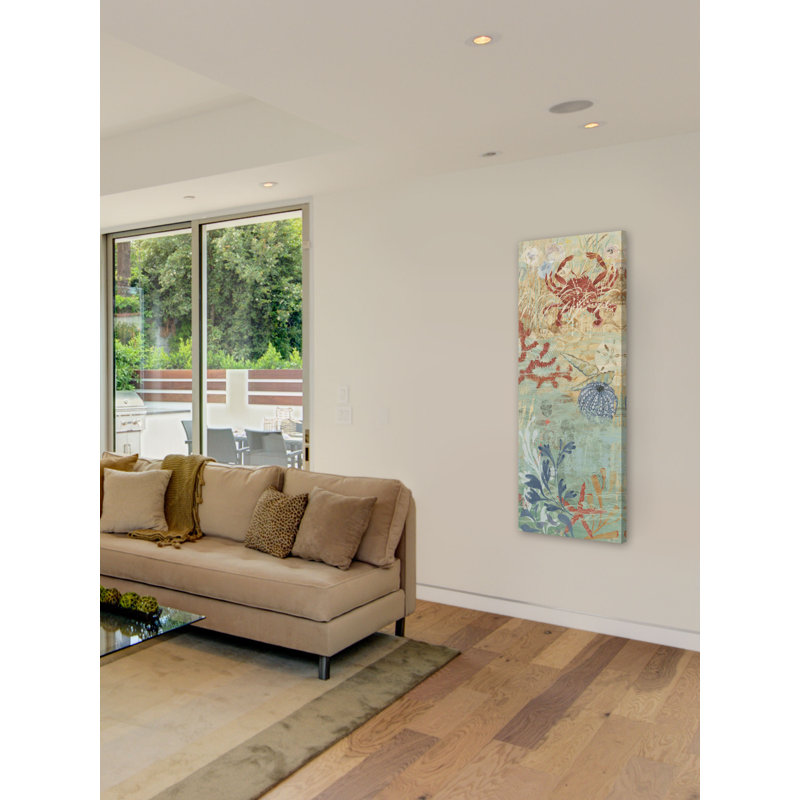 Floral Frenzy Coastal VI by Alan Hopfensperger - Wrapped Canvas Painting, 76cm H x 25cm W