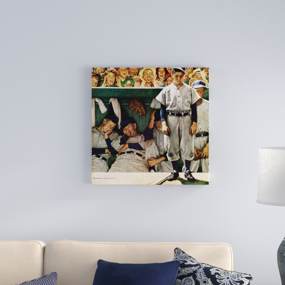 " Dugout " by Norman Rockwell Vault W Artwork 