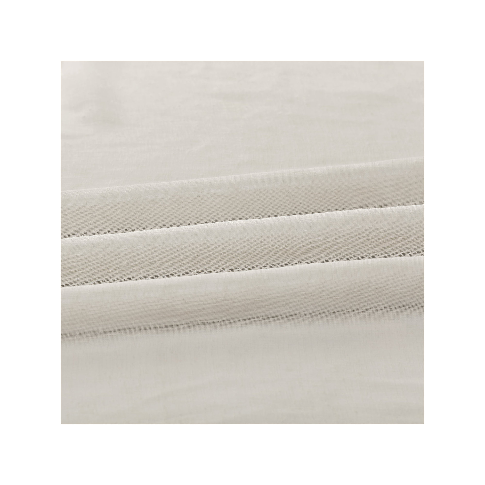Larsa Sheer Linen Blend Curtain, 50" W x 108" L, Gardenia Faux