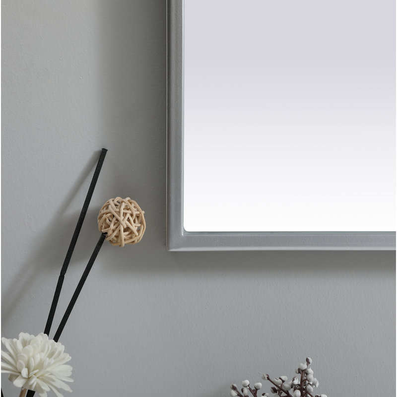 Miroir mural Sabine, Argent, 36 po x 27 po