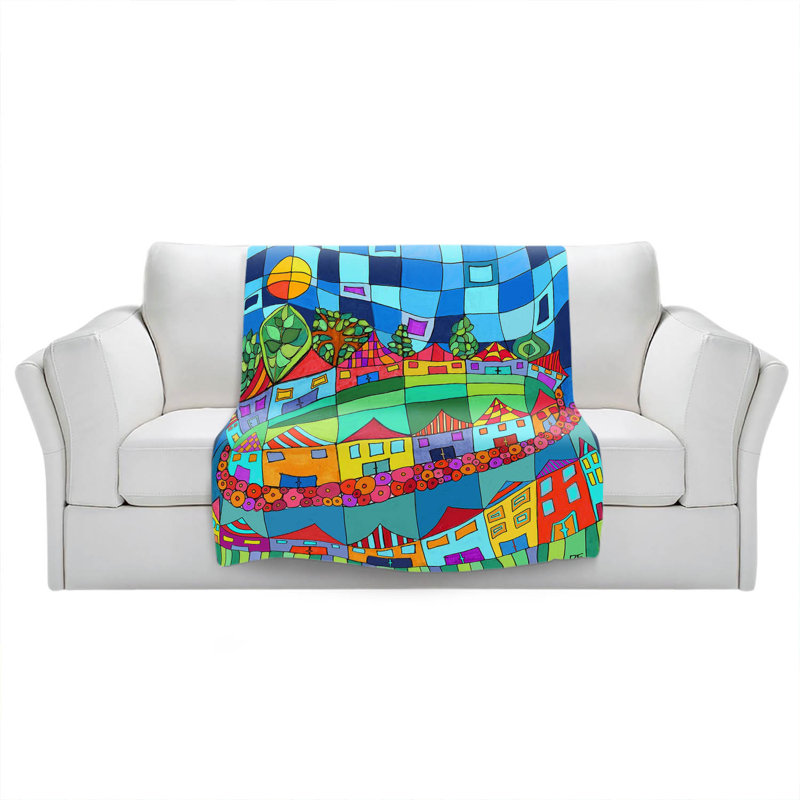 Hand Woven Throw Blanket, 51" x 60"