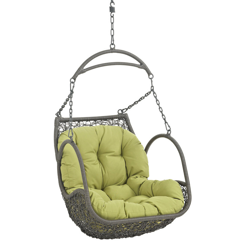 Arbor Outdoor Patio Wood Swing Chair by Modway, Peridot
