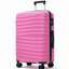 Ensemble de valises de voyage en PP de qualité supérieure, ensemble de valises à verrou TSA 3 pièces avec des tailles de 20, 24 et 28 pouces avec roues pivotantes à 360 °, rose