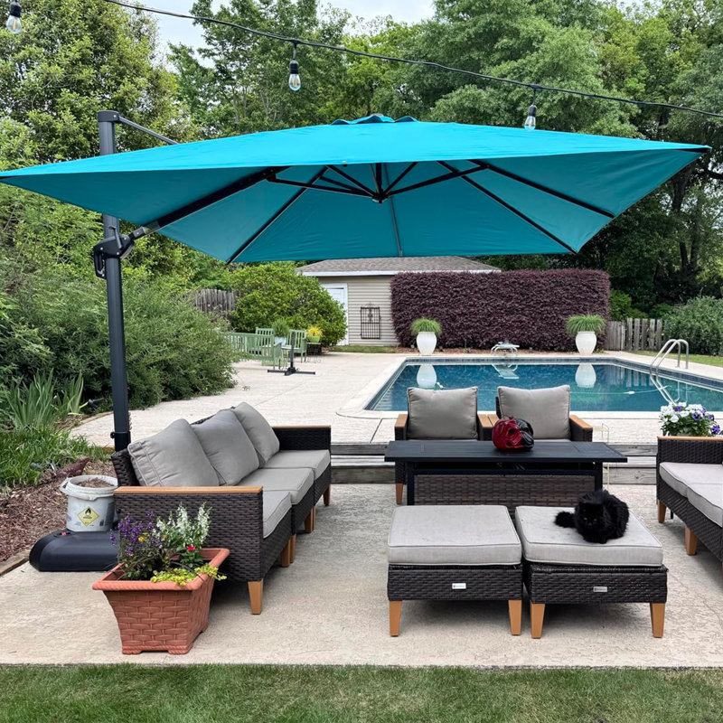 Parasol en porte-à-faux 96 po Sharis, Bleu