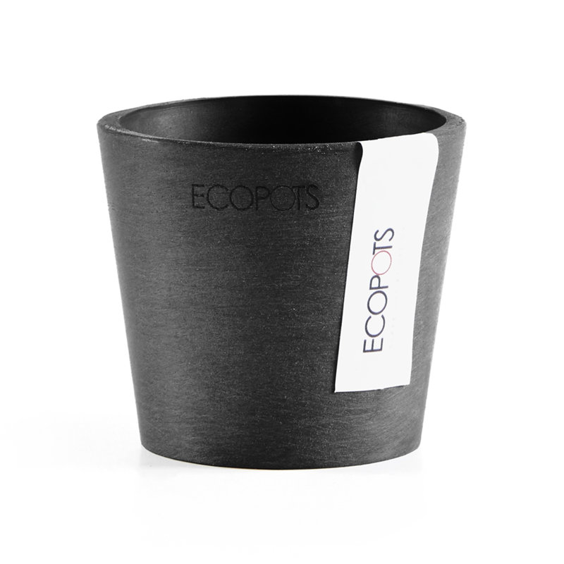 Dark Grey 7-Inch Recycled Plastic Indoor/Outdoor Planter