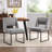 Markque 18.3" H Boucle/Linen Upholstered Parsons Chair with Metal Frame-1421869091