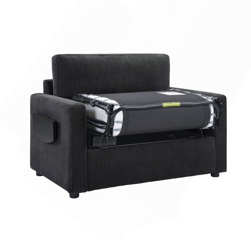 Canapé-lit simple 47,2 po avec canapé-lit et matelas pliable