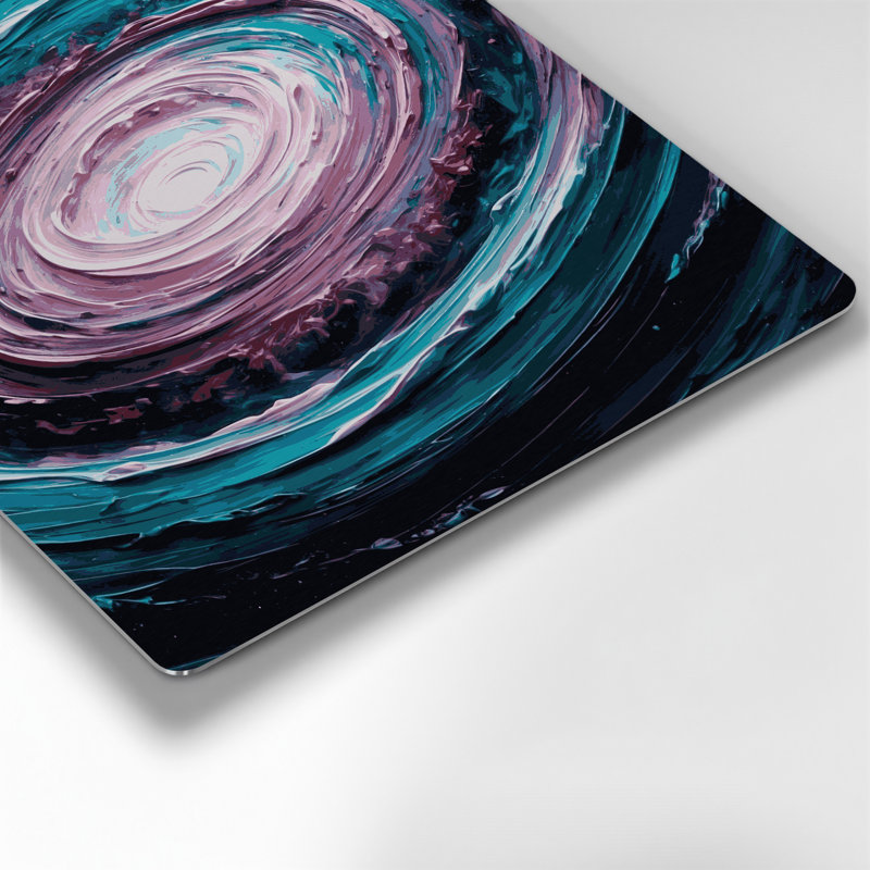 Space Ring Nebula Gray Metal Wall Art, 16" H x 16" W