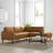 Canapé modulaire en cuir Bernis, brun-78585007