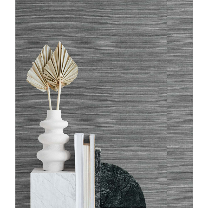 Vinyl Peel & Stick Wallpaper Roll, Slate Gray