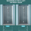 Porte de douche l 30 po x H 72 po avec fonction pliable, passage en verre trempé, espace, porte à trait réglable, caractéristique de la sortie