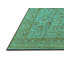Tapis oriental en laine / polyester tissé à la machine en turquoise / brun-76836303