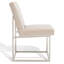 Chaise d'appoint rembourrée en acier inoxydable Athens-1213203037-1208584444