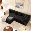 Canapé gain de place 3 places en 1, gris foncé, capitonné, finitions dorées, 4 coussins inclus, beige, élégant 21 cm, pour salon