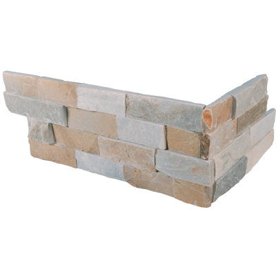 24 in. L x 6 in. W Slate Corner Piece Tile Trim