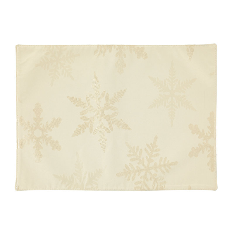 Nappe de Noël géométrique Almanza, Ivoire, L 104 po x l 60 po