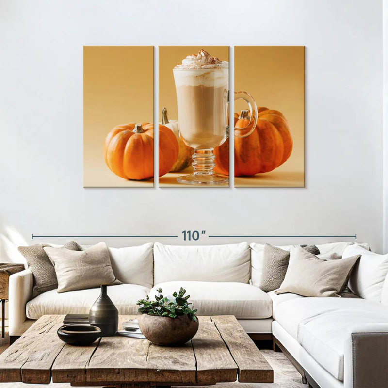 Yarlin Spiced Pumpkin Latte, 48" H x 74" W