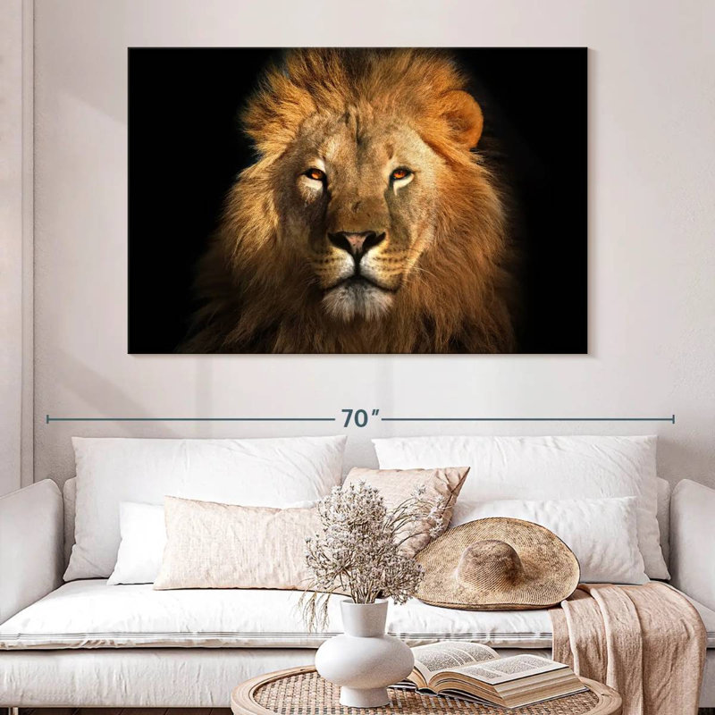 Brampt Fierce Lion Head, 34" H x 51" W