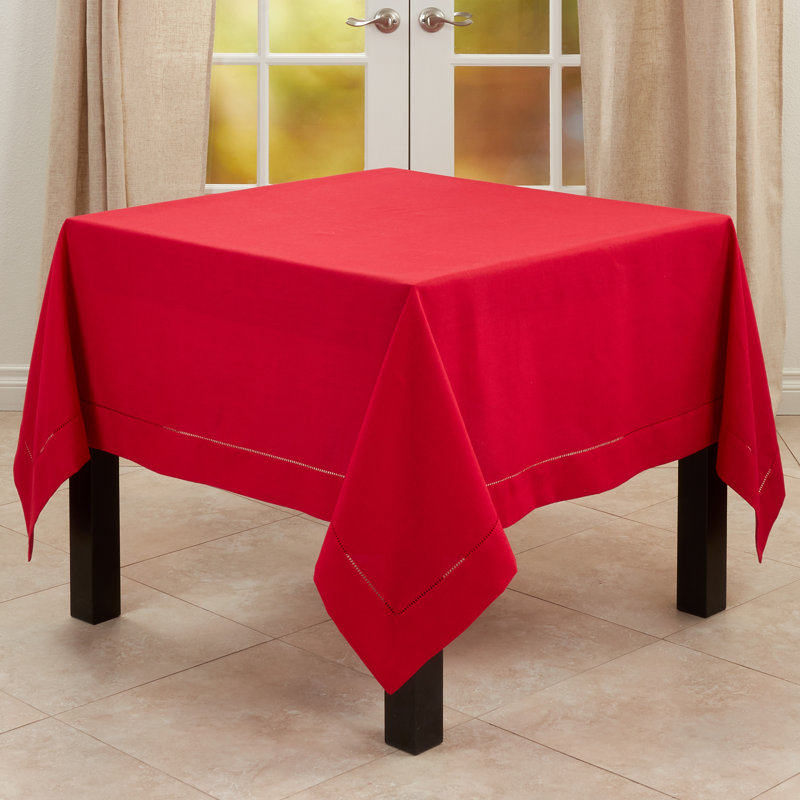 Rochester Polyester Tablecloth, Red, 72" Square