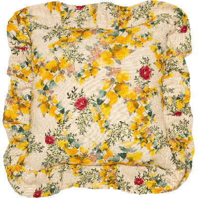 Organic Linen Ruffled Pillow Cover