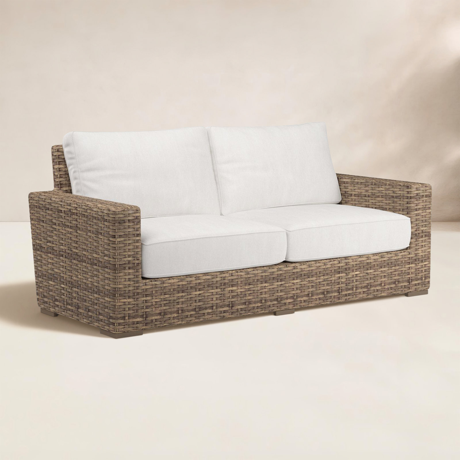 Havana 76" Sunbrella® Patio Loveseat, Canvas Flax Sunbrella® Canvas