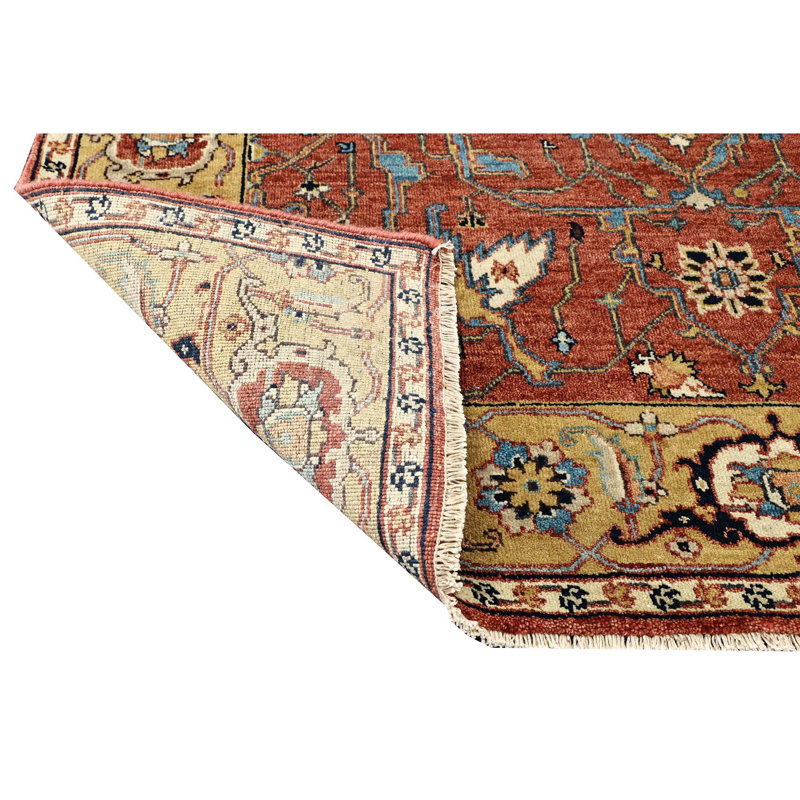 Hand Knotted Wool Oriental Area Rug, Rectangle 4' x 6'