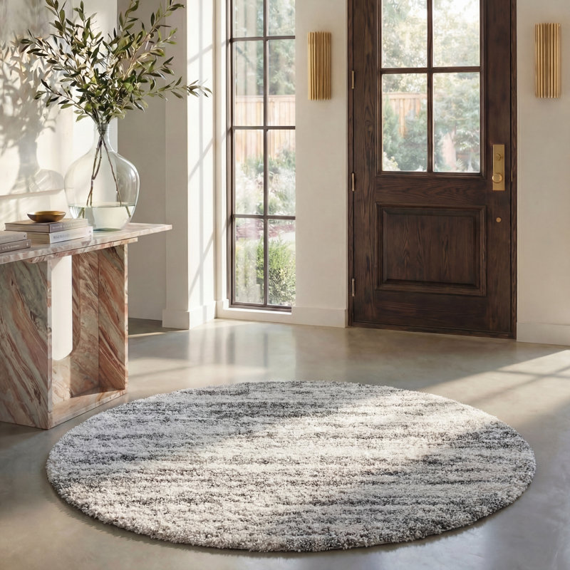 Hasan Shag Performance Rug, Round 7'