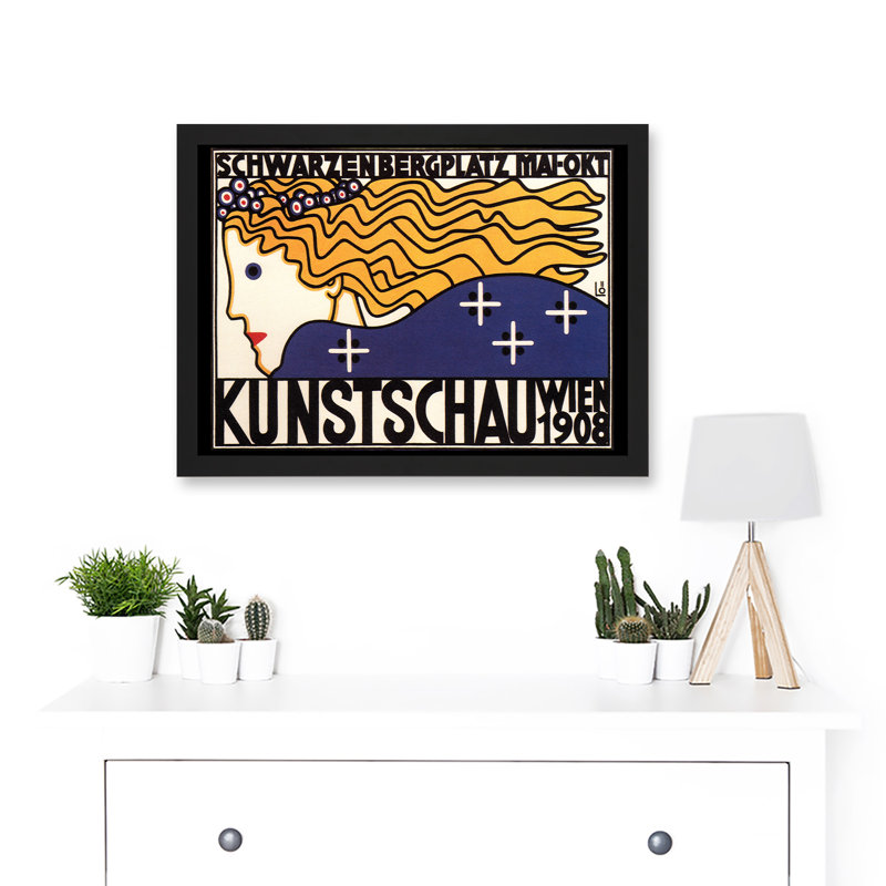 Cultural Exhibition Vienna Austria Kunstschau Wien 1908 Vintage Advert - Single Picture Frame Art Prints