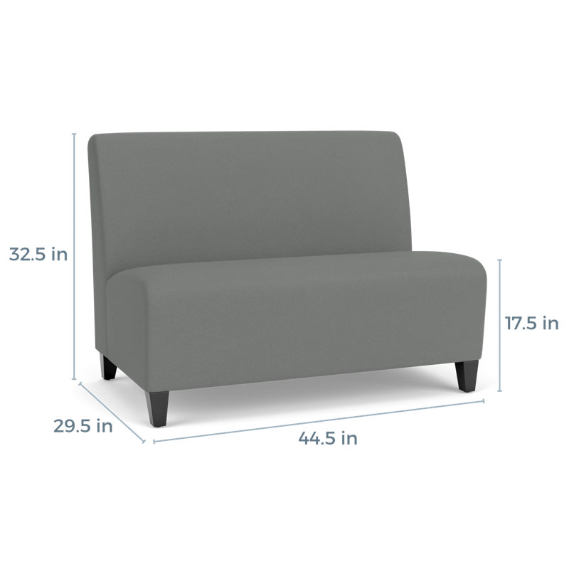 Causeuse sans accoudoirs Ravenna, Bois noir, Journée portes ouvertes sur l'astéroide