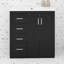 Meuble-lavabo 36 po avec lavabo en céramique: armoire de rangement moderne en bois massif avec 3 tiroirs-160161397