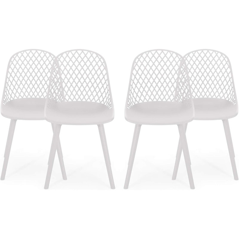 LILY CHAIR(SET OF 4), Blanc