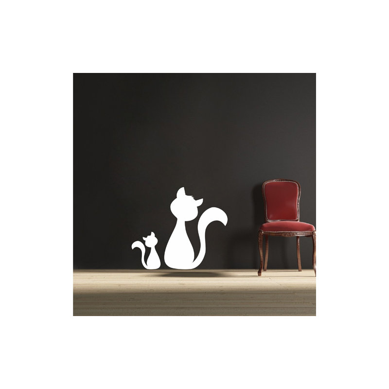 Kittens Wall Sticker, 75cm H x 90cm W x 0.2cm D