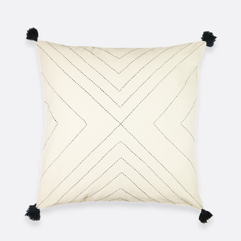 Square Pillow Cover & Insert, Bone