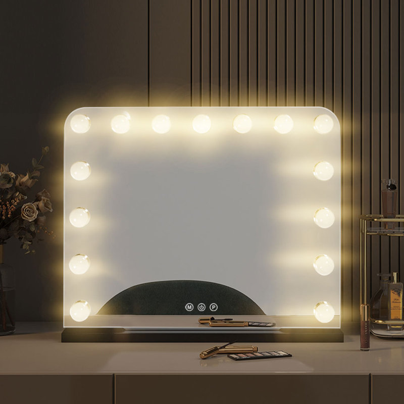 Aidenas Metal Rectangle Mirror, Black, 102cm H x 127cm W