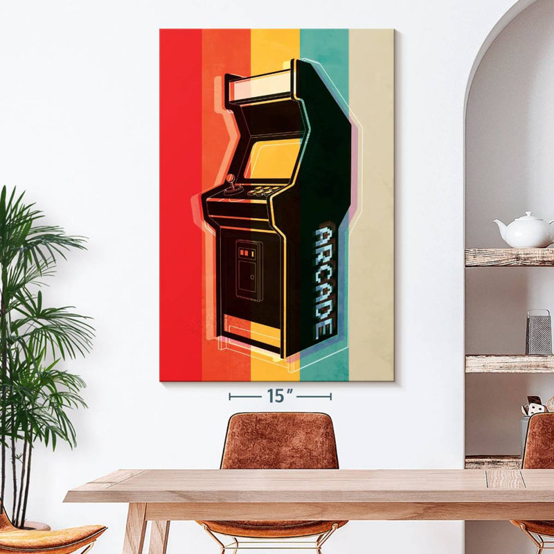 " Retro Arcade " Print, 51" H x 34" W x 1.25" D