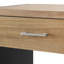 Table de chevet en bois, table de chevet de couleur naturelle et noire-830486260