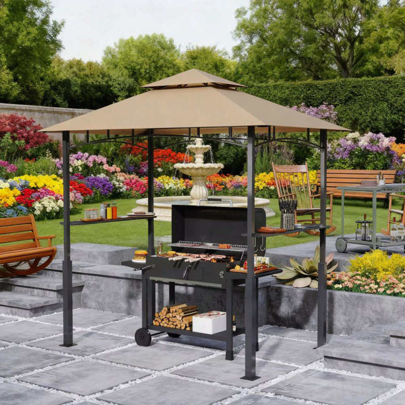 Abri de jardin brun foncé 8X5FT, pour l'extérieur