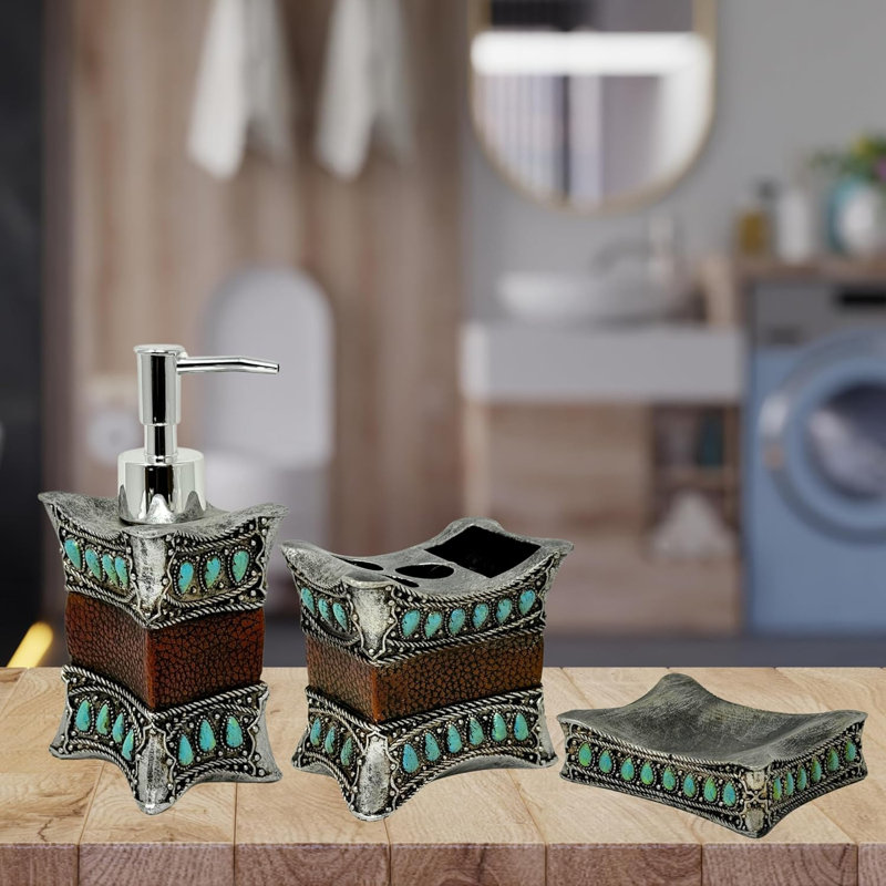 Ensemble de salle de bain en résine 3 pièces Southwestern