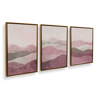 Ensemble de 3 brumines rose Fluorite
