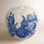 Blue Camellia Tall Figural Pumpkin