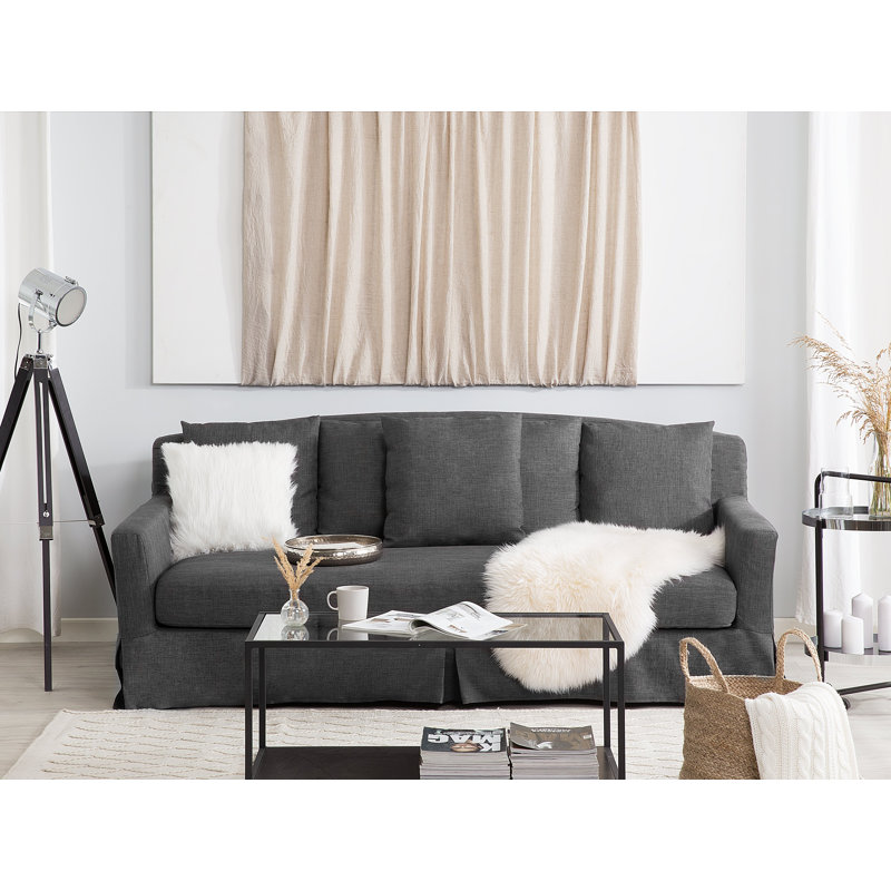 Dark 3 Seater Sofa, Grey