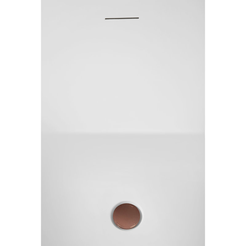 63" Streamline Soaking Glossy White Acrylic Freestanding Bathtub, Bamboo Tray, Drain, Matte Oil Rubbed Bronze